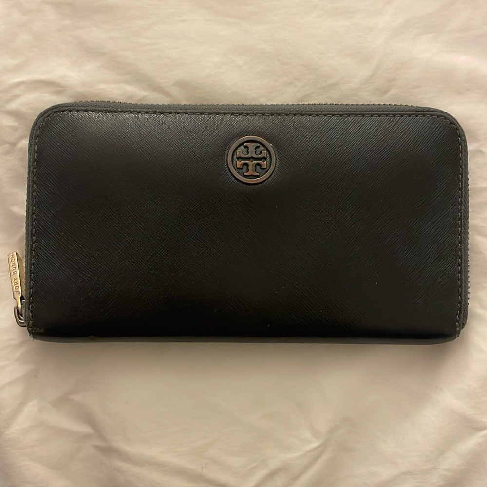 Gray Tory Burch Continental Wallet